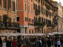 The Piazza Navona is always full of people.